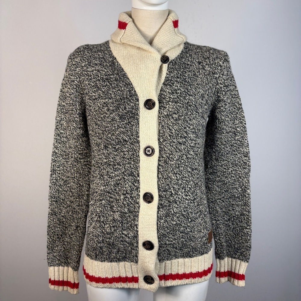 Roots Cabin Women's S/P Salt & Pepper Grey Knit Sweater